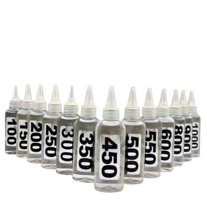 Racing Silicone Shock Oil Lubricant for RC Hobby Radio Control Cars 100% Pure (12 pcs Set) - size: 12 pcs set