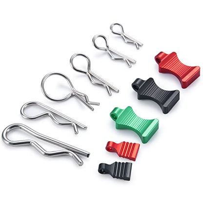 129pcs Body Clips with 20pcs Pull Tabs Set for Axial Scx24 Scx6 Scx10 TRX-4 TRX6 RC Crawler Car