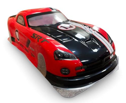 PVC Body Shell for 1/10 On Road Racing Drift Car, Dodge SRT Style, No Cut, 1:10 Scale