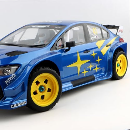 4-Pack RC 1/10 Scale On Road Rally Car Tires OD2.75 Rubber Wheel Rims 12mm Hex Compatible with Traxxas 4 Tec 2.0 Tamiya TT01 XV01 Kyosho WR8 Sakura WLtoys HPI Touring Racing Car (Yellow)