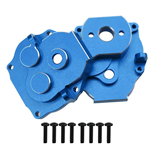 ShareGoo Aluminum Alloy Transmission Gearbox Hoursing Gearbox Case Upgrades Parts Compatible with Traxxas TRX4M 1/18 RC Crawler Car (Blue) - color: Blue