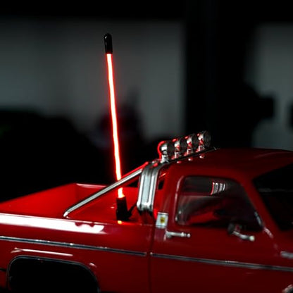 INJORA LED Whip Light Bottom Fixed for 1/18 TRX4M 1/24 RC Crawlers (Red) - color: Red