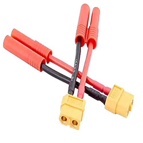 2pcs XT60 Plug Female Connector to HXT 4MM 4.0MM Bullet Male Female Connector Banana Plug Conversion Adapter Wire Cable for RC