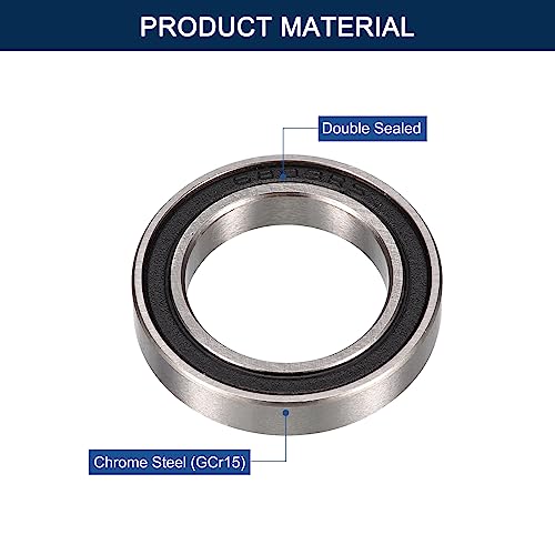 6803-2RS Deep Groove Ball Bearings, ID 17mm x OD 26mm x Width 5mm Double Rubber Sealed Ball Bearing Pre-Lubricated Chrome Steel Z2 Lever 10pcs - size: 6803-2RS 17x26x5mm