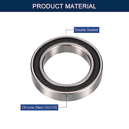 6803-2RS Deep Groove Ball Bearings, ID 17mm x OD 26mm x Width 5mm Double Rubber Sealed Ball Bearing Pre-Lubricated Chrome Steel Z2 Lever 10pcs - size: 6803-2RS 17x26x5mm