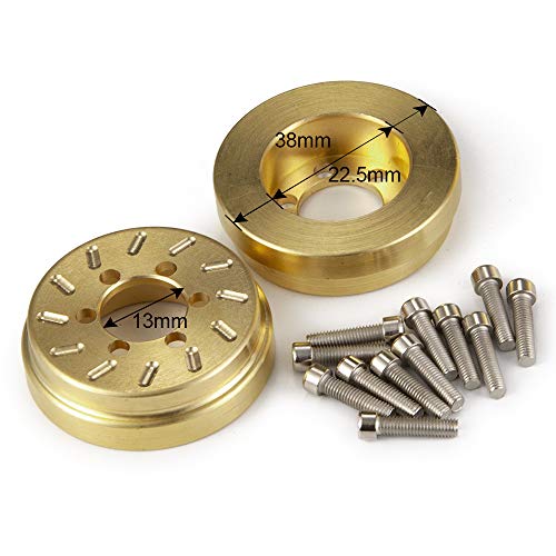 Brass RC Wheel Weight Block Counterweight for 1/10th RC Crawler Car | 1.9" 2.2" Beadlock Wheels Upgrade Parts