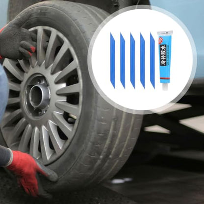 Rc Tire Glue for Tubeless Bike Tire Repair with 5 Adhesive Strips Sturdy Rubber Glue for Road Bicycle for Motorcycle and Outdoor Use