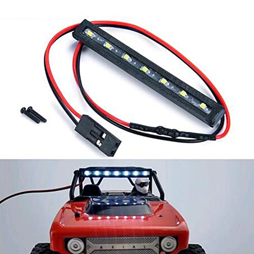 RC-Hub 7LEDs Roof Light Bar Headlights for 1/24 Axial SCX24 AXI90081 | White Light,RC Upgrade Parts for SCX24 Deadbolt