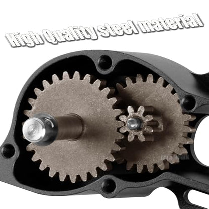 RC LCG Transmission Gearbox Upgrades Part for 1/10 SCX10 SCX10 II 90046 SCX10 III AXI03007 RC Crawler Car,Aluminum Low Center of Gravity highperformance Transmission Gearbox,Black - color: Black - (Gearbox)