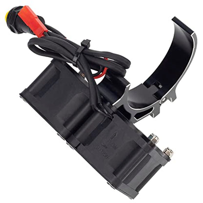 DKKY RC Motor Cooling Fan Heatsink 20000 RPM 54-58mm Ajustable Mount for ARRMA Axial 1/5 1/6 1/7 RC Models with 1717 5687 56113 2028 Motor (Black) - color: Black