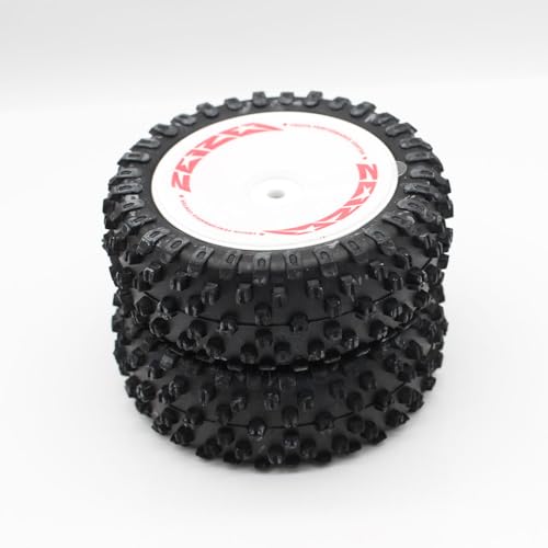 Rubber Front Tire Wheel Tyre Replacement RC Parts for WLtoys 124008 1/12 4WD RC Car - color: Front Tire