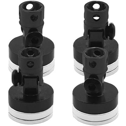 ShareGoo 4PCS RC Magnetic Body Post,Alloy Magnetic Stealth Invisible Body Shell Mount Column Compatible with HSP Redcat Himoto Traxxas SCX10 4WD 1/10 RC Car (Black)
