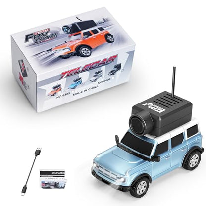 Wltoys 1:64 FPV RC Drift Car, 720P WiFi APP, 2.4GHz Gyro, Blue | HD Zero‑lag Camera, 3 Speeds & Suspension. Dual LED Lights. Smooth on Carpets/Tiles. APP Photo/Video/VR for Hobbyists - color: Blue