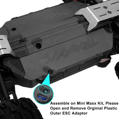 RC Chassis Armor Skid Plate Stainless Steel | for 1/16 Traxxas Mini Maxx 107154-1 Mini XRT 108076-1