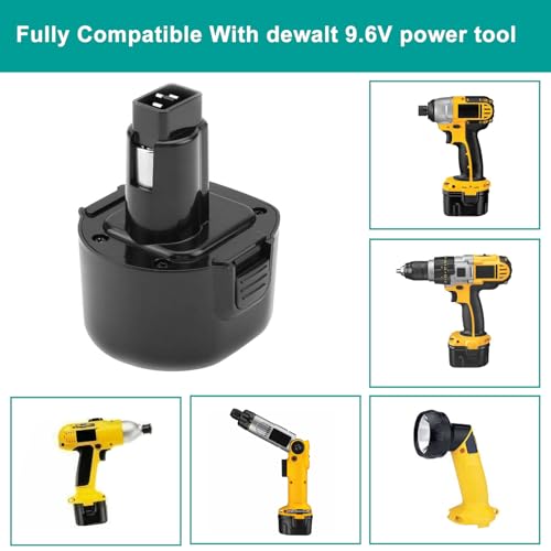CREABEST 2Packs 9.6V 3.5Ah Ni-MH for Dewalt Replacement Battery DW9062 Dw9061 DW926 DC750KA DW955K DW955 DW926K-2 DW926K DW902 DW050 DE9062 DE9061 DE9036 DW955K-2 DW050K Black & Decker PS120 | DW9061 DW926 DC750KA DW955K DW955 DW926K-2 DW926K DW902 DW050