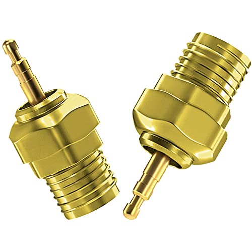 2Pcs Vgoohobby Glow Plug Gold-Plated Universal T2 Hot Spark 70117 Nitro Engine Parts Compatible with 1/8 1/10 Traxxas Himoto Kyosho HSP HPI Redcat RC Car Truck
