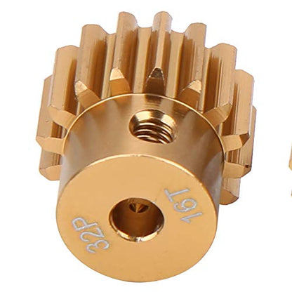 32P Pinion Gear Set, 12T/ 13T/ 14T/ 15T/ 16T RC Car Motor Gears Kit Suitable for 3.175mm Shaft 1/10 RC S CS R31 SCX10 AX10 RC Drift Racer Brush Brushless Motor