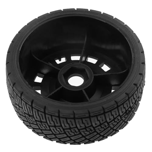 100mm 1/8 RC On-Road Tires and 15-Spokes RC Hard Plastic wheels High Grip Set 17mm Hex For 1/7 1/8 HPI VRX WR8 HSP Hobao Kyosho ARRMA Redcat Losi KM C3 CNE Ford W200 (Black) - color: Black