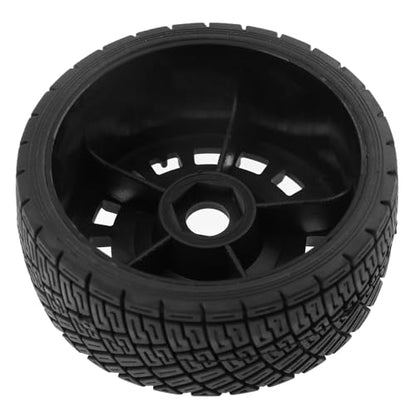 100mm 1/8 RC On-Road Tires and 15-Spokes RC Hard Plastic wheels High Grip Set 17mm Hex For 1/7 1/8 HPI VRX WR8 HSP Hobao Kyosho ARRMA Redcat Losi KM C3 CNE Ford W200 (Black) - color: Black