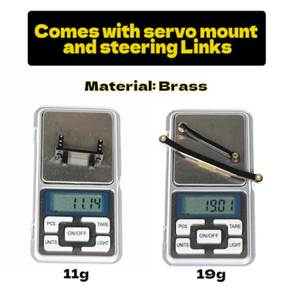 Crusher Claw 11.5KG Servo with Brass Servo Mount Bracket, Steering Links and Servo Horn for CR18P