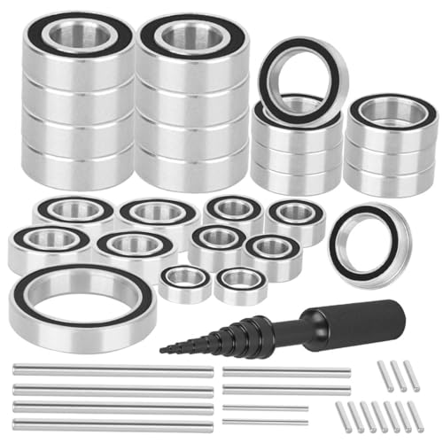 RC for 1/10 Big Rock 3s BLX,Senton 3s BLX,Typhon 3s BLX,Granite 3s BLX,Bearings Kit&Bearing Tool Upgrade Parts.Black. - color: Black(for 1/10)