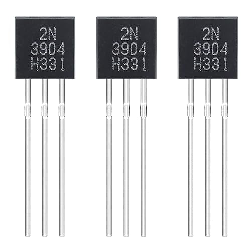 2N3904 Transistors Silicon NPN General Purpose Amplifier Transistor TO-92 60V 200mA (Pack of 200pcs) - style: 2N3904