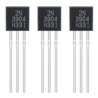 2N3904 Transistors Silicon NPN General Purpose Amplifier Transistor TO-92 60V 200mA (Pack of 200pcs) - style: 2N3904