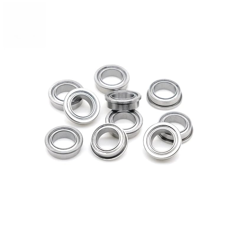 10pcs FR168ZZ Miniature Flanged Ball Bearing 6.35x9.525x3.175mm ABEC-7 Chrome Steel 1/4x3/8x1/8 Inch Double Metal Shielded - size: FR168ZZ 6.35x9.525x3.175