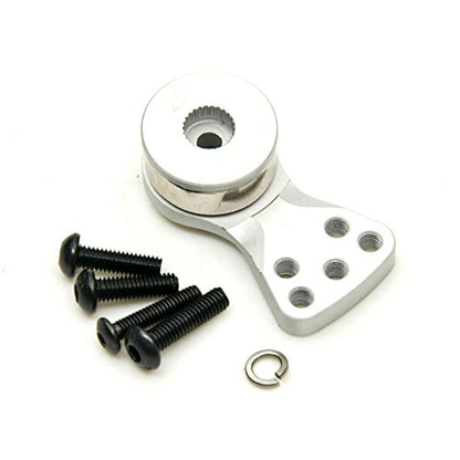 Aluminum Alloy 25T Servo Saver 3 Holes/5 Holes Adjustable Servo Horn 25T Adjustable Arm Compatible with Futaba Tamiya Servos 1/10 Tra-xxas RC Car Boat Helicopter Upgrades (Silver-L) - color: Silver-l