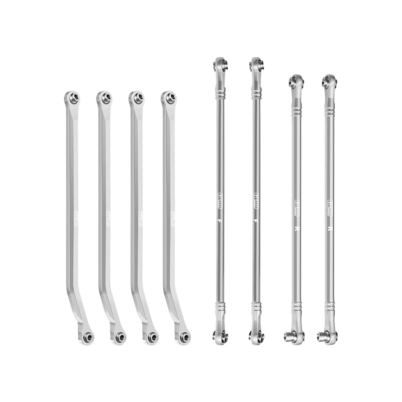 GPM 7075-T6 Alloy High-Clearance Upper & Lower Link Bar Set for 1/10 H10 Optic Kit-Vps09027 (Silver) - color: Silver