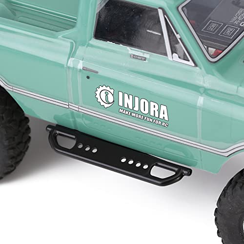 INJORA RC Side Pedal Set Metal Rock Sliders Upgrade Parts for Axial SCX24 C10 AXI00001 1/24 RC Crawler Car, 2PCS