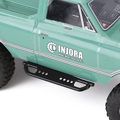 INJORA RC Side Pedal Set Metal Rock Sliders Upgrade Parts for Axial SCX24 C10 AXI00001 1/24 RC Crawler Car, 2PCS
