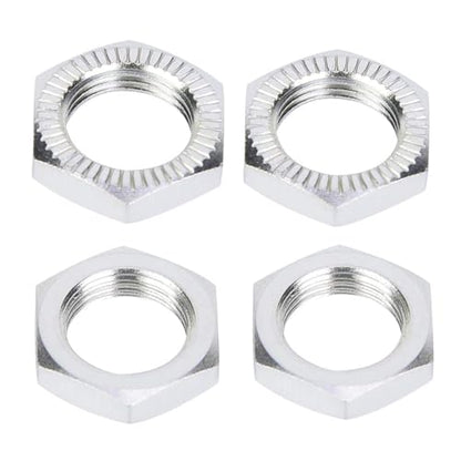 Aluminum 17mm Wheel Nut Thread 1.0mm for 1/7 1/8 RC Model Car ARRMA 6s HSP Redcat Himoto Monster Trucks Off Road Buggy Upgraded Parts 16 pcs/Set (Silver) - color: silver