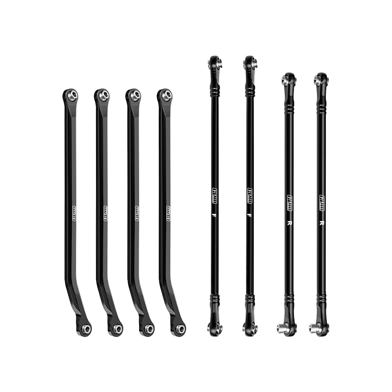 GPM 7075-T6 Alloy High-Clearance Upper & Lower Link Bar Set for 1/10 H10 Optic Kit-Vps09027 (Black) - color: Black