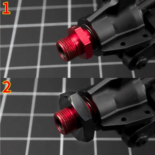 MORLORDY 4Pcs 17mm to 24mm CNC Wheel Hex Hub Adapter Aluminum Spacers for 1/7 Mojave 6S EXB & All 1/8 RC Monster Truck Upgrade Parts