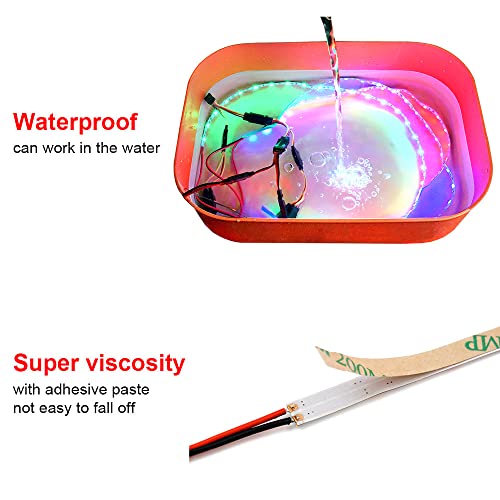 LED Light Strip for RC Fixed Wing Airplane Flying Wing Plane AR Wing Drone Model Car Truck (Yellow) - color: Yellow
