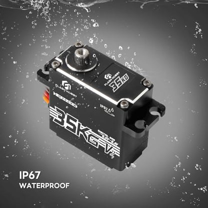 35KG RC Digital Servo 8.4V High Torque Servo with IP67 Waterproof for 1/8 1/10 Scale RC Crawler Cars Trucks Boats & Robot Arms(Control Angle 180°)
