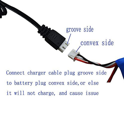 Blomiky 2 Pack H101 7.4V 2S 15C 1500mAh Battery with SM-2P Plug Suitable for H105 H103 H101 Remote Control RC Boat / H101 Battery