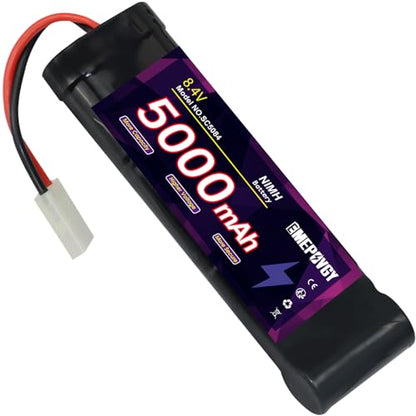 8.4V RC NiMH Battery 5000mAh Capacity Rechargeable 7-Cell Flat Battery Pack (TMY Plug) - color: 8.4V