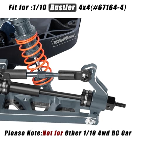 RC Upgrades Part for 1/10 Rustler 4x4 4WD（#67164-4）,Driveshaft,Suspension Arms,Steering Blocks,Caster Block,Rear Stub Axle Carriers,Shock Towers,Steering Block,Titanium - color: Titanium(1set)