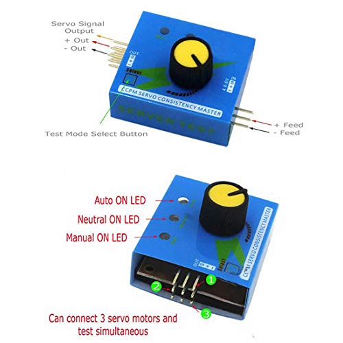 HiLetgo 3pcs RC Servo Tester 3CH Digital Multi ECS Consistency Speed Controller Checker Adjustment Steering Gear Tester CCPM Master for RC Helicopter Car Boat