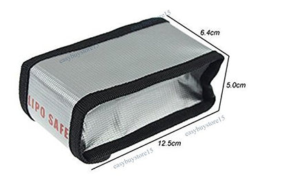 4pcs Lipo Battery Fireproof Explosion proof Bag Storage Guard Safe Pouch 125mm
