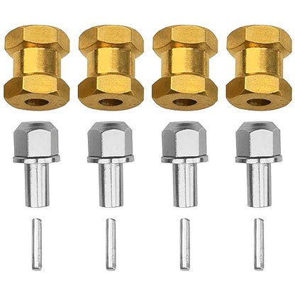 ShareGoo RC Hex Hub 12mm Brass Wheels Hex Drive Hub Extension Adapter Combiner Compatible with Axial SCX10 90046 90047 RC4WD D90 Wraith 1/10 RC Crawler Car (15mm Length)