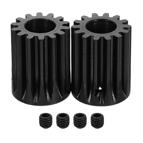 uxcell 2Pcs 1.5 Mod 14T Spur Gear 12mm Bore, 1045 Steel Pinion Gear Black Surface Treatment, 20°Pressure Angle, for Spur Rack and RC Model Car or Motor DIY - size: 1.5 Mod 14T, 12mm