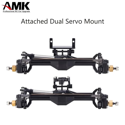 AMK Extended 20mm TRX4M Portal Axle,109.6g Aluminum CNC TRX4M Axle, TRX4M Portal Axles with Two Servo Mount Options, for 1/18 RC CrawlerCar TRX4M Axle Upgrade Parts