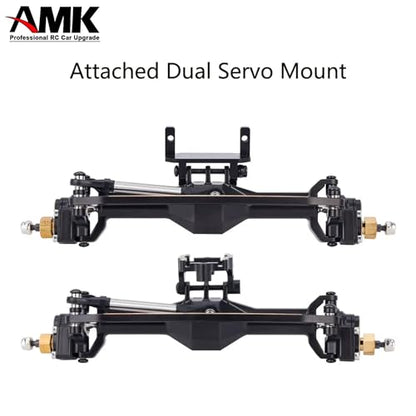AMK Extended 20mm TRX4M Portal Axle,109.6g Aluminum CNC TRX4M Axle, TRX4M Portal Axles with Two Servo Mount Options, for 1/18 RC CrawlerCar TRX4M Axle Upgrade Parts