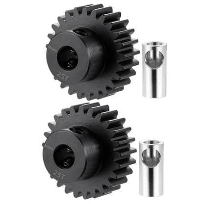 2pcs Pinion Gear 32P 5mm 25T Gear Motor Gears for 1/5 1/6 1/8 1/10 | 1/14 1/16 1/18 RC Buggy Monster Truck Drift Car Off-Road Crawler Parts - size: 25T
