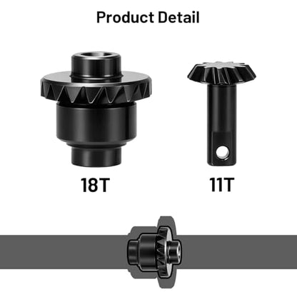 daitoku RC Steel Axle Gears 11T 18T Front and Rear RC Motor Pinion Gear Upgrade Parts for 1/32 Redcat Ascent-32 RC Crawler