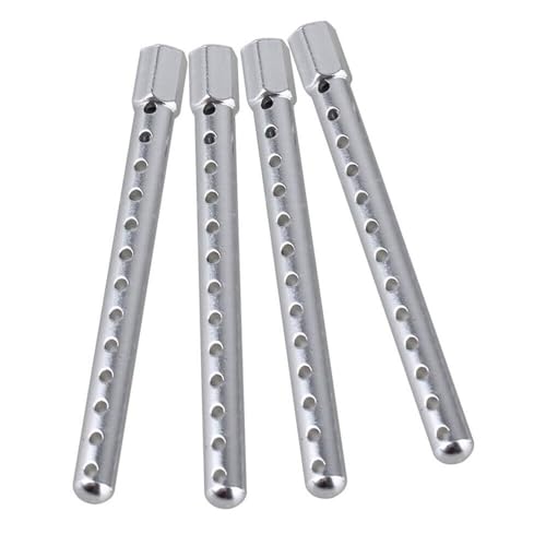 4Pieces RC 1:10 Aluminum Body Post Mounts,RC Car Shell Column Compatible with Road Racing Mo V7I2 (Silver) - color: Silver
