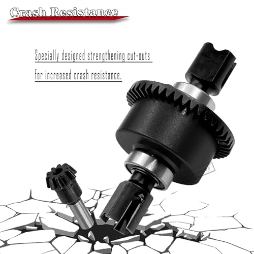 43T Differential Active with 10T Input Gear Upgrades Part for 1/7 Fireteam Mojave 1/8 Karton Notorious Outcast Talion,Metal Diff Set Hops Up,Replace #ARA310957,Black - color: Black(43T-10T)